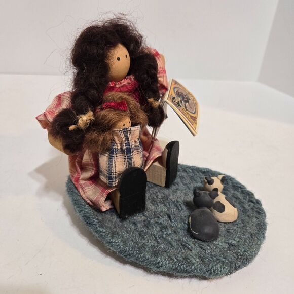 Lizzie High Doll 992 Ladie and Friends Little Ones Reading to Cats Longaberger - Picture 1 of 11